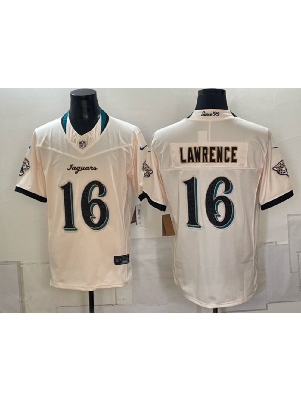Kid Trevor Lawrence Youth Cream Jersey Vapor Stitched
